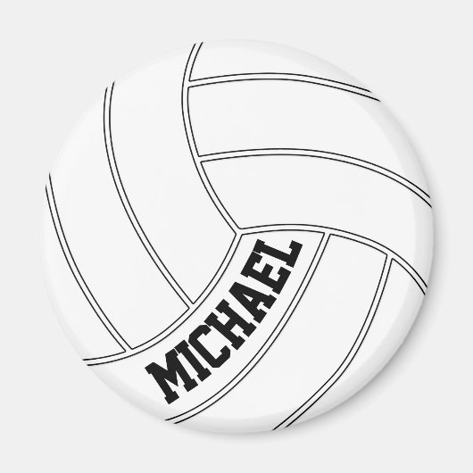 Benutzerdefinierter Text-Volleyball-Kühlschrankmag Magnet (Vorne)