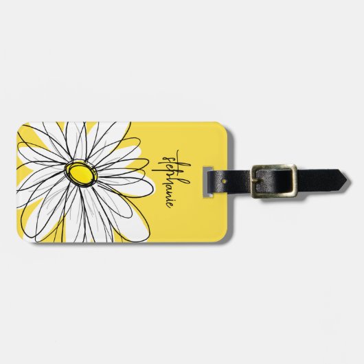 Benutzerdefinierter Text von Daisy und können Farb Gepäckanhänger (Vorderseite horizontal)