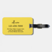 Benutzerdefinierter Text von Daisy und können Farb Gepäckanhänger (Rückseite horizontal)