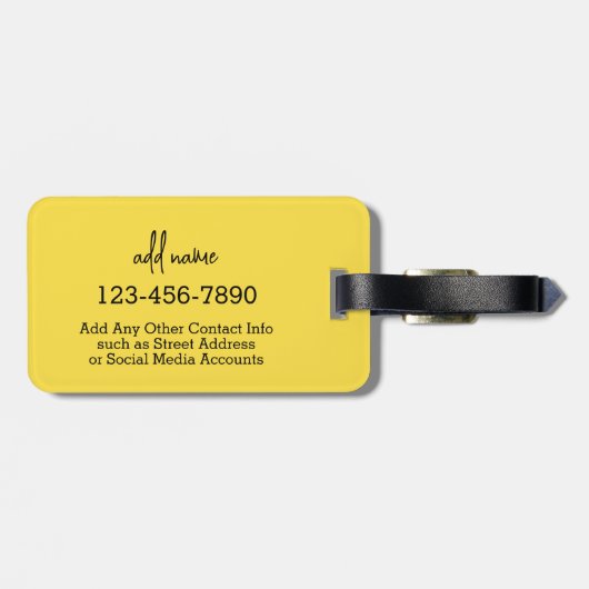 Benutzerdefinierter Text von Daisy und können Farb Gepäckanhänger (Rückseite horizontal)