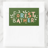 Benutzerdefinierter Text von Forest Bather Rechteckiger Aufkleber (Tasche)