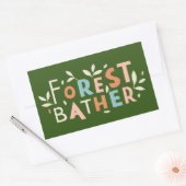 Benutzerdefinierter Text von Forest Bather Rechteckiger Aufkleber (Umschlag)