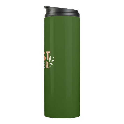 Benutzerdefinierter Text von Forest Bather Thermosbecher (Nach rechts gedreht)