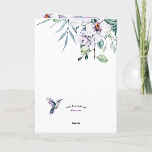 Benutzerdefinierter Text von Hummingbird Karte (Rückseite)