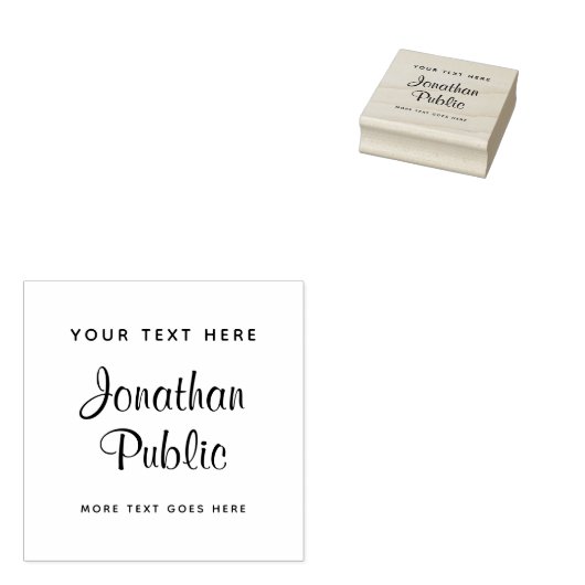 Benutzerdefinierter Text-Vorlagenquadrat Gummistempel (Stempel)