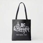 Benutzerdefinierter Text Washington DC Tasche (Vorderseite)