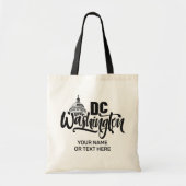 Benutzerdefinierter Text Washington DC Tragetasche (Vorne)