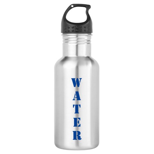 Benutzerdefinierter Text "Wasser" Flasche aus rost Edelstahlflasche (Vorderseite)