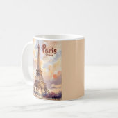 Benutzerdefinierter Text Wasserfarbe Eiffelturm So Kaffeetasse (Vorderseite Links)