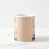 Benutzerdefinierter Text Wasserfarbe Eiffelturm So Kaffeetasse (Mittel)