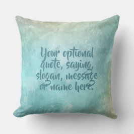 Benutzerdefinierter Text Wasserfarbe Splash werfen Kissen