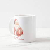 Benutzerdefinierter Text Wasserfarben Weihnachtsma Kaffeetasse (Vorderseite Links)