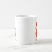 Benutzerdefinierter Text Wasserfarben Weihnachtsma Kaffeetasse (Mittel)