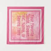 Benutzerdefinierter Text Watercolor Splash-Tapezie Wandteppich (Vorderseite (Horizontal))