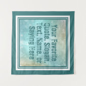 Benutzerdefinierter Text Watercolor Splash-Tapezie Wandteppich (Vorderseite (Horizontal))