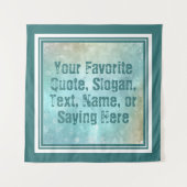 Benutzerdefinierter Text Watercolor Splash-Tapezie Wandteppich (Vorderseite)