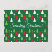 Benutzerdefinierter Text 💚 🤍 Weihnachten Postkarte (Vorderseite)