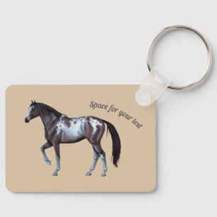 Benutzerdefinierter Text Western Appaloosa Pferd Schlüsselanhänger
