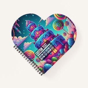 Benutzerdefinierter Text Whimsical Candy Castle To Notizblock