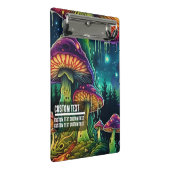 Benutzerdefinierter Text Whimsical Mushroom Forest Mini Klemmbrett (Schrägansicht)