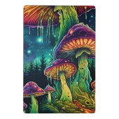 Benutzerdefinierter Text Whimsical Mushroom Forest Mini Klemmbrett (Rückseite)