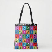 Benutzerdefinierter Text Whippet Wonder Tasche (Vorderseite)