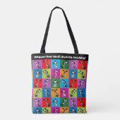 Benutzerdefinierter Text Whippet Wonder Tasche (Rückseite)