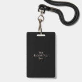 Benutzerdefinierter Text-Whiskey auf den Felsen Ausweis (Rückseite mit Lanyard)