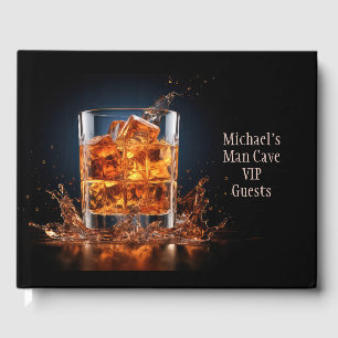 Benutzerdefinierter Text-Whiskey auf den Felsen Gästebuch