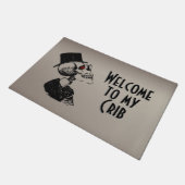Benutzerdefinierter Text Willkommen in meinem Krip Fußmatte (Schrägansicht)