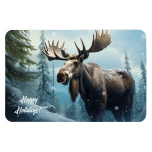 Benutzerdefinierter Text Wintermoose Magnet