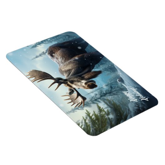 Benutzerdefinierter Text Wintermoose Magnet (Rechte Seite)