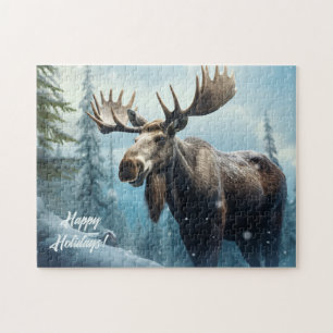 Benutzerdefinierter Text Wintermoose Puzzle