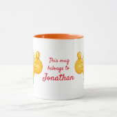 Benutzerdefinierter Text wirft Emoji mit Hut und S Tasse (Zentrum)