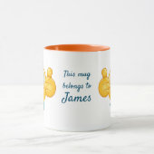 Benutzerdefinierter Text wirft Emoji mit Hut und S Tasse (Zentrum)