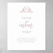 Benutzerdefinierter Text, Zeichen für das Hochzeit Poster (Vorne)