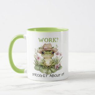 Benutzerdefinierter Text-Zielkern-Frosch in Strohh Tasse