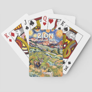Benutzerdefinierter Text Zion Tier Hirsch Farbige  Spielkarten