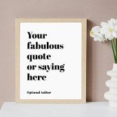 Benutzerdefinierter Text, Zitat, Song Lyric Poster