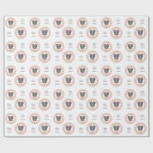 Benutzerdefinierter Text Zodiac-Zeichen Gemini Geschenkpapier (Flach)