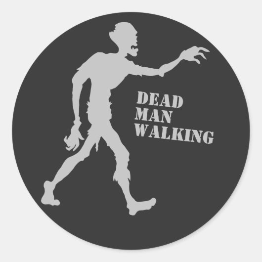 Benutzerdefinierter Text Zombie-Aufkleber Runder Aufkleber (Vorderseite)