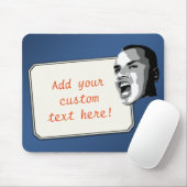 Benutzerdefinierter Textausdruck auf blauem Hinter Mousepad (Mit Mouse)
