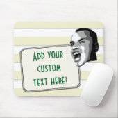 Benutzerdefinierter Textausdruck auf pastellgelben Mousepad (Mit Mouse)