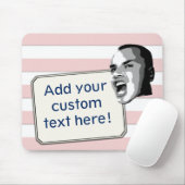 Benutzerdefinierter Textausdruck auf pastellrosa S Mousepad (Mit Mouse)