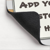 Benutzerdefinierter Textausdruck auf Pastellsilber Mousepad (Ecke)