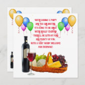 Benutzerdefinierter Textbalken und Party Einladung (Vorne/Hinten)