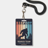 Benutzerdefinierter Textbigfoot Ausweis (Vorderseite mit Lanyard)