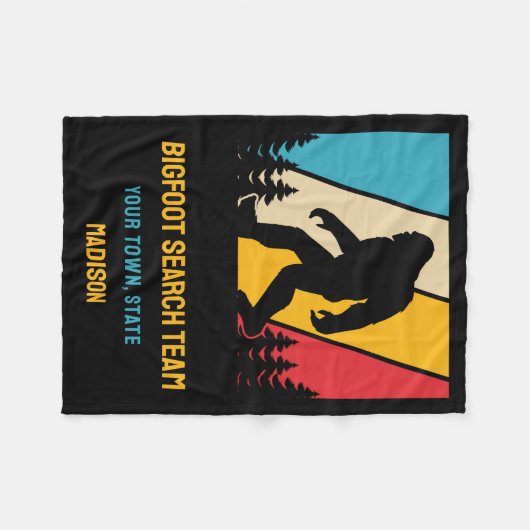 Benutzerdefinierter Textbigfoot Fleecedecke (Vorderseite (Horizontal))