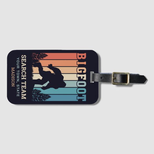 Benutzerdefinierter Textbigfoot Gepäckanhänger (Vorderseite (Horizontal))