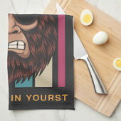 Benutzerdefinierter Textbigfoot Geschirrtuch (Viertel Falte)